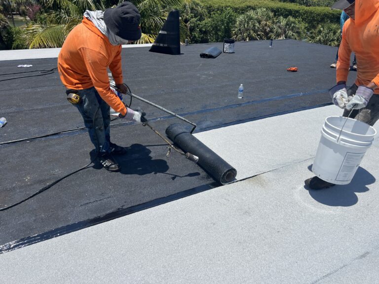 Flat roofing system installed on a Southwest Florida property