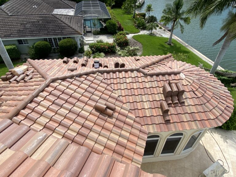 Tile roof installation on a Southwest Florida home